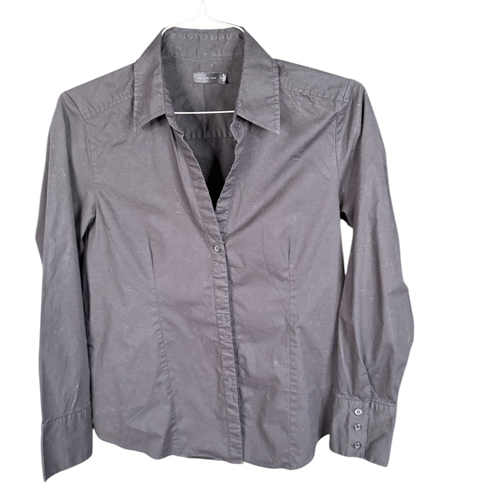 The Limited Women’s Black Button Up Long Sleeve Top size L